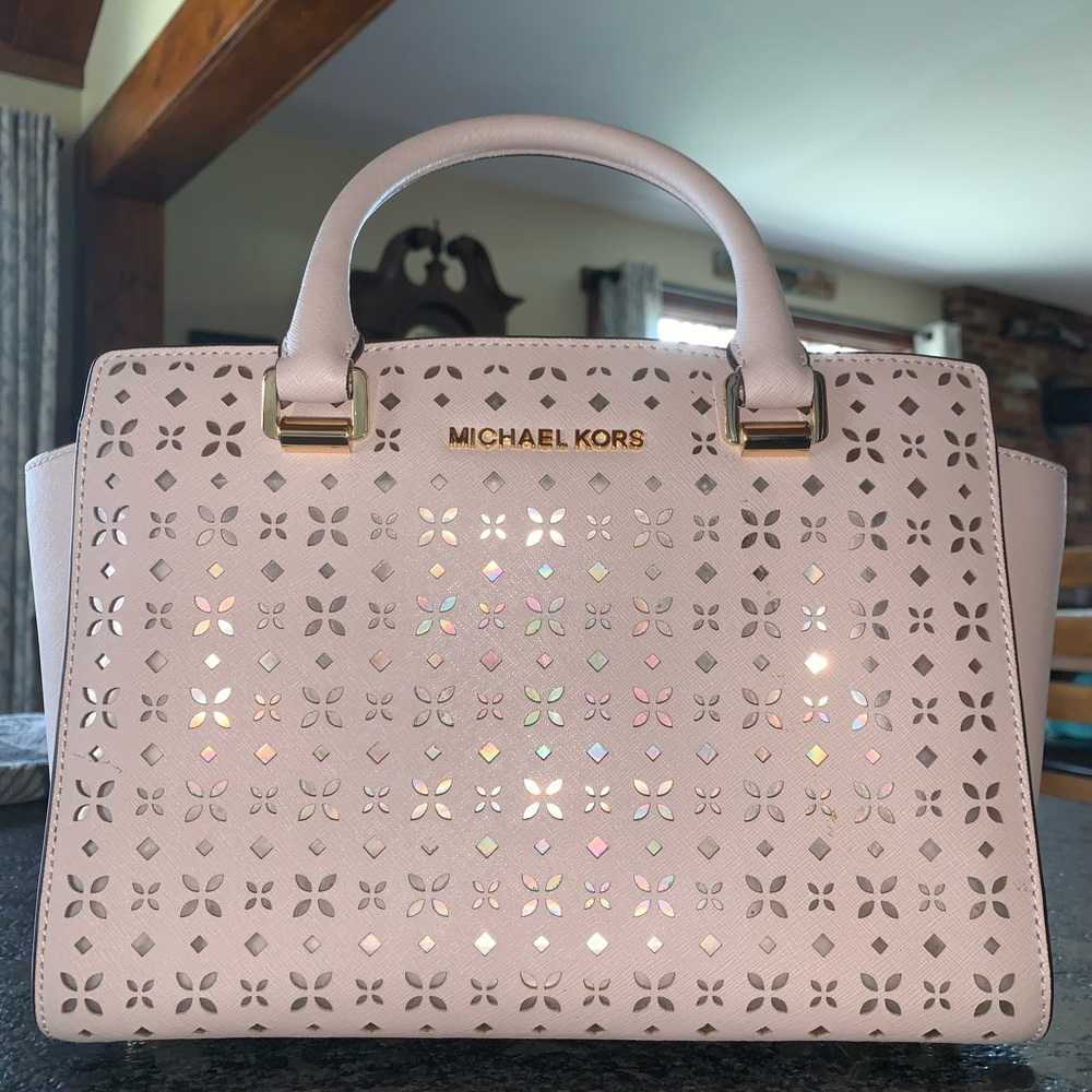 Michael Kors Perforated Selma Satchel Bag